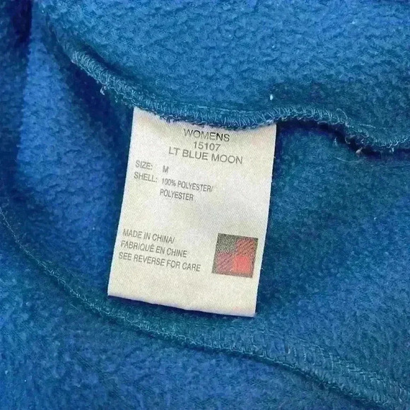 Women’s Woolrich Blue Fleece Full Zip Jacket Size M - Picture 6 of 11